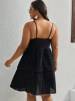 Rochie Scurta Fabiola Neagra - Marimi Mari - imagine 2