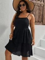 Rochie Scurta Fabiola Neagra - Marimi Mari - imagine 3