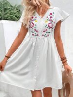 Rochie Scurta Iasmina Alba - imagine 3