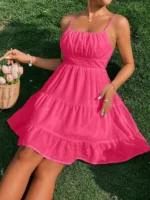 Rochie Scurta Ormina Roz - imagine 4