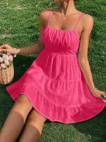 Rochie Scurta Ormina Roz - imagine 3