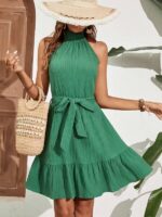 Rochie Scurta Safari Verde - imagine 4