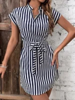 Rochie Scurta Valentina cu Dungi - imagine 4