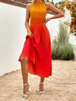 Rochie Midi Sicoli Portocalie - imagine 5