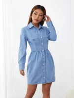 Rochie Scurta Emma Denim - imagine 4