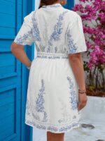 Rochie Scurta Rosaline Alba - Marimi Mari - imagine 2