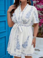 Rochie Scurta Rosaline Alba - Marimi Mari - imagine 4