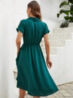 Rochie Midi Noelle Verde - imagine 4