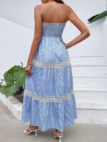 Rochie Lunga Audrey Bleu fara Curea - imagine 2