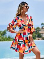 Rochie Scurta Sophia Multicolora - imagine 4