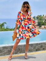 Rochie Scurta Sophia Multicolora - imagine 3