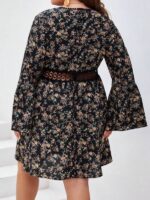 Rochie Scurta Lola Inflorata - Marimi Mari - imagine 2