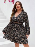 Rochie Scurta Lola Inflorata - Marimi Mari - imagine 4