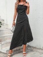 Rochie Midi Blake Neagra cu Buline - imagine 5