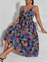 Rochie Lunga Daniela Print Tropical - Marimi Mari - imagine 3