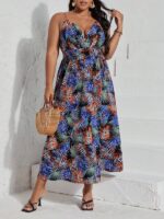 Rochie Lunga Daniela Print Tropical - Marimi Mari - imagine 4