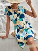 Rochie Scurta Melody Multicolora - imagine 4