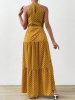 Rochie Midi Adalaide Mustar cu Buline - imagine 2