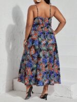Rochie Lunga Daniela Print Tropical - Marimi Mari - imagine 2