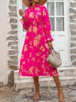 Rochie Midi Lilith Roz Inflorata - imagine 3