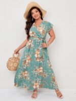 Rochie Lunga Rose Verde