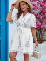 Rochie Scurta Rosaline Alba - Marimi Mari