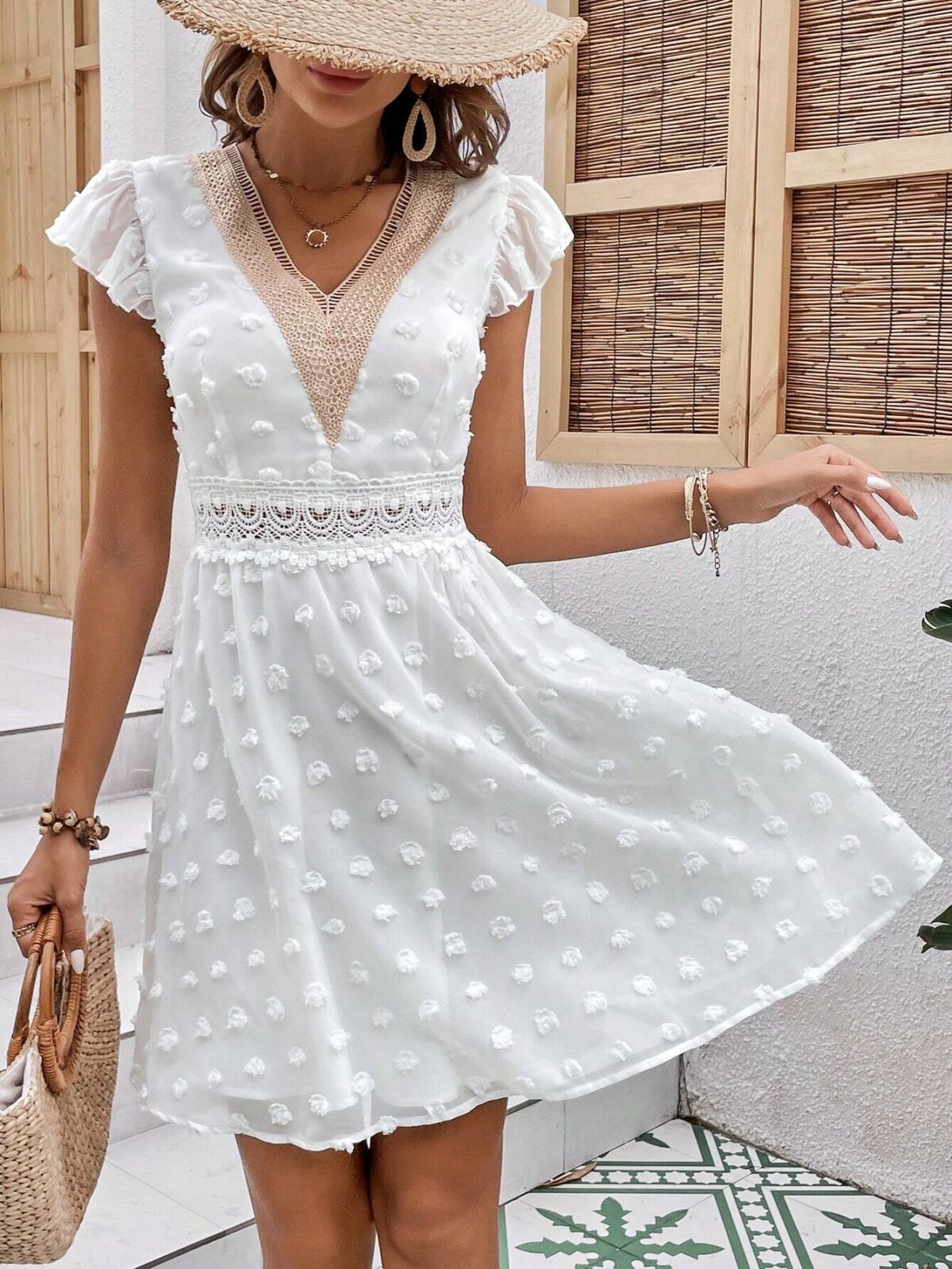 Rochie Scurta Alaina Alba