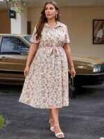 Rochie Midi Elaina Inflorata - Marimi Mari