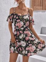 Rochie Scurta Caroline Multicolora