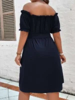 Rochie Scurta Cielo Neagra - Marimi Mari - imagine 2