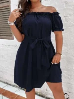 Rochie Scurta Cielo Neagra - Marimi Mari - imagine 3