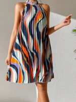 Rochie Scurta Dadania Multicolora - imagine 3