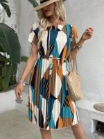 Rochie Scurta Ilinca Multicolora - imagine 4