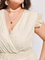 Rochie Scurta Jolina Crem - Marimi Mari - imagine 2