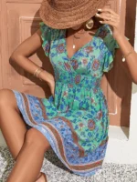 Rochie Scurta Marisina Multicolora - imagine 3