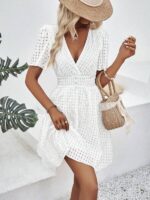 Rochie Scurta Moset Alba - imagine 4