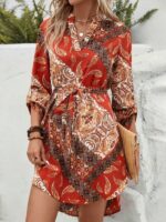 Rochie Scurta Taga Multicolora - imagine 3