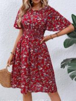 Rochie Midi Larissa Rosie Inflorata - imagine 3