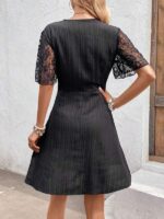 Rochie Scurta Marigold Neagra - imagine 2