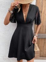Rochie Scurta Marigold Neagra - imagine 5