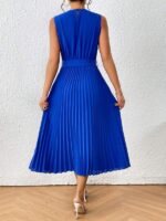 Rochie Midi Kaia Albastra Plisata - imagine 2