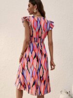 Rochie Midi Jannik cu Model Multicolor - imagine 2