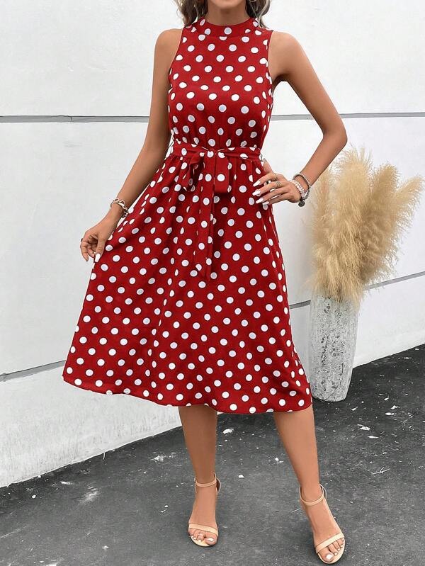633 Rochie Midi Selvin Rosie cu Buline - imagine 1