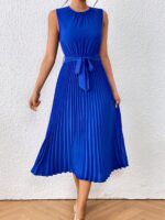 Rochie Midi Kaia Albastra Plisata