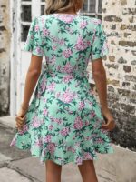 Rochie Scurta Dorde Vernil Inflorata - imagine 2