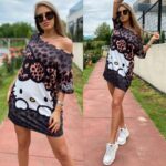 Rochie Scurta cu Hello Kitty Anemarie Animal Print - imagine 4