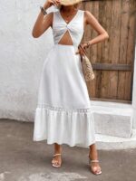 Rochie Midi Costina Alba - imagine 4