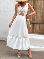 Rochie Midi Costina Alba - imagine 3