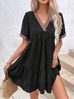 Rochie Scurta Derel Neagra - imagine 4