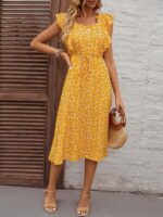 Rochie Midi Ersin Galbena - imagine 4